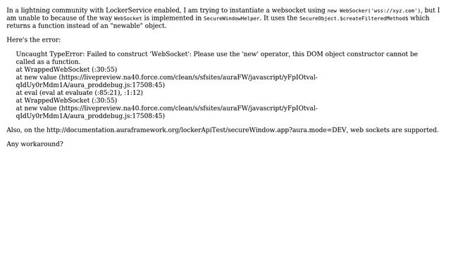 Salesforce: LockerService and WebSocket смотреть онлайн