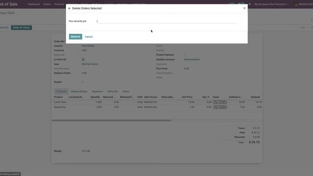 POS Delete Orders bypass Odoo Rules смотреть онлайн