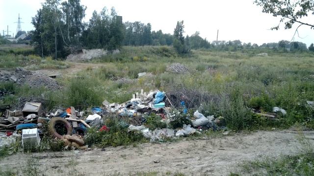 Очередной несанкционированный сброс мусора в Берёзовском (28.07.2018г.) смотреть онлайн