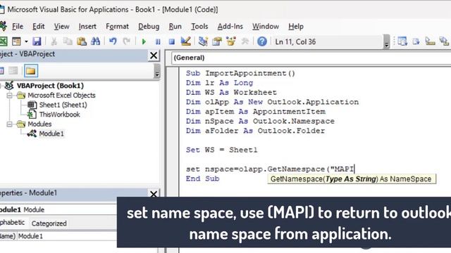 How to Import appointments items from outlook using Excel VBA смотреть онлайн