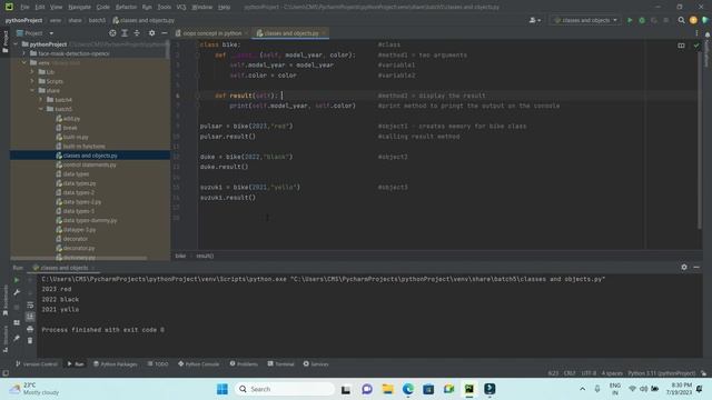 Python - OOPS-1 (class, object, method, inheritance) смотреть онлайн