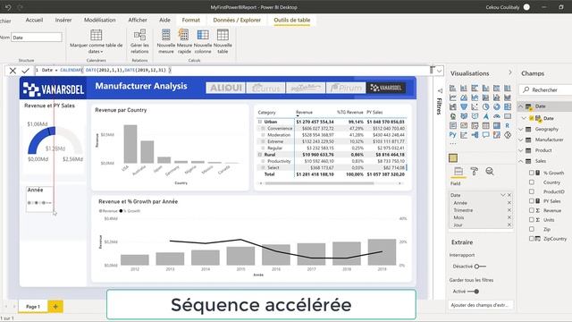 Formation Complète Power BI Section 03-03 - Importer un visuel personnalisé du marketplace смотреть онлайн