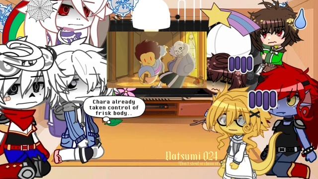 l| Undertale react to Sans vs Frisk |l Gacha Club смотреть онлайн