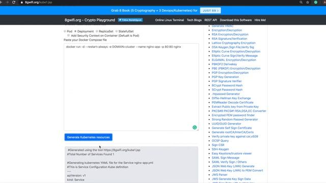 translate docker run command to kubernetes resources смотреть онлайн