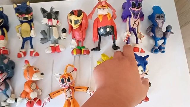 Слепленные персонажи из мода Friday night funkin vs sonic.exe смотреть онлайн