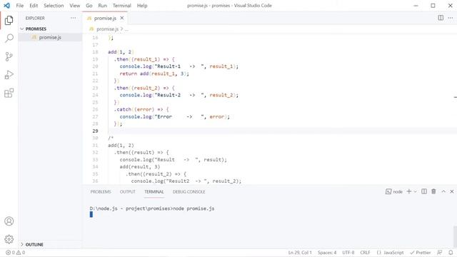 Promises Chaining in Node.js смотреть онлайн