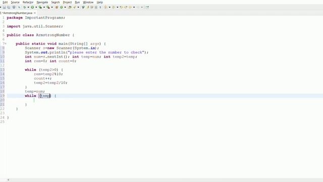Armstrong number program in java || Without math.pow method смотреть онлайн