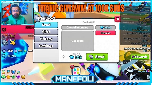 ?LIVE?PET SIMULATOR 99 | WIN UPTO?1M?GEMS & ESCLUSIVE PET IN SPINWHEEL | MAILBOX GIVEAWAY #PetSim9 смотреть онлайн