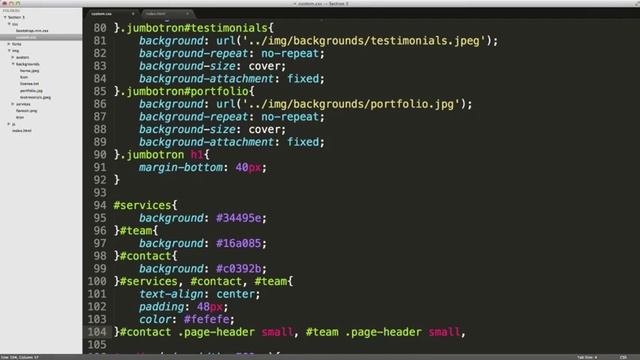 Responsive Web Development with Bootstrap 3 Course. #16- Styling the jumbotrons смотреть онлайн