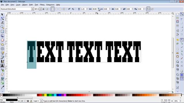 Inkscape Tutorial - Space between text смотреть онлайн