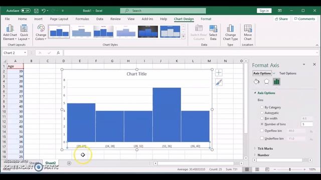 Creating a Histogram Using MS Excel 365 The New Statistics Chart Feature смотреть онлайн
