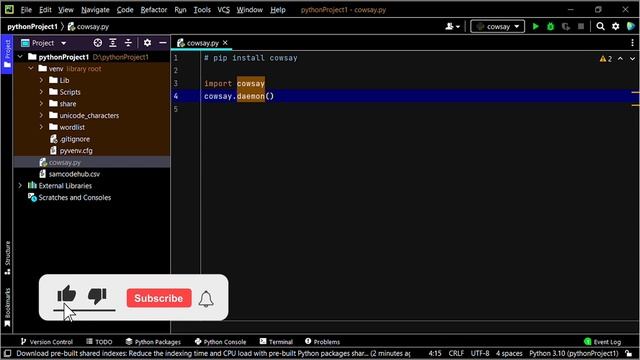 How To Draw A Deamon, Cow etc... By Python Cowsay Program смотреть онлайн