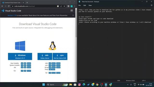 How to Install Python IDE on the laptop and Computer (VS CODE) in 2023 смотреть онлайн