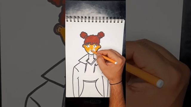 How to draw anime Girl drawing ll Marker sketch pen Drawing ll смотреть онлайн