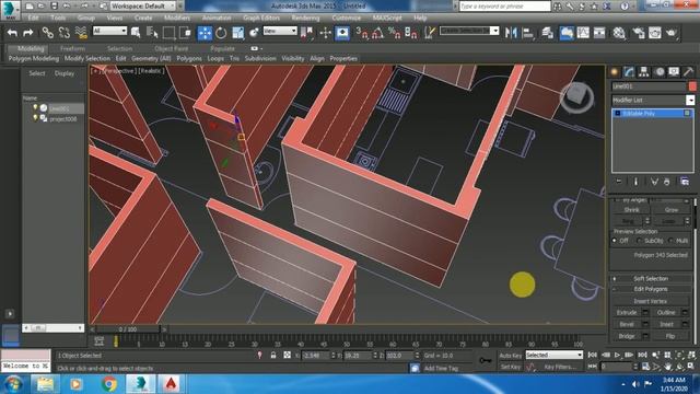 how to import autocad file to 3ds max & extude exterior wall || Rigel interior || смотреть онлайн