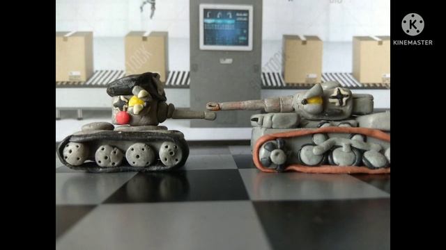 создание великого Карла-44 - мультики про танки из пластилина. смотреть онлайн