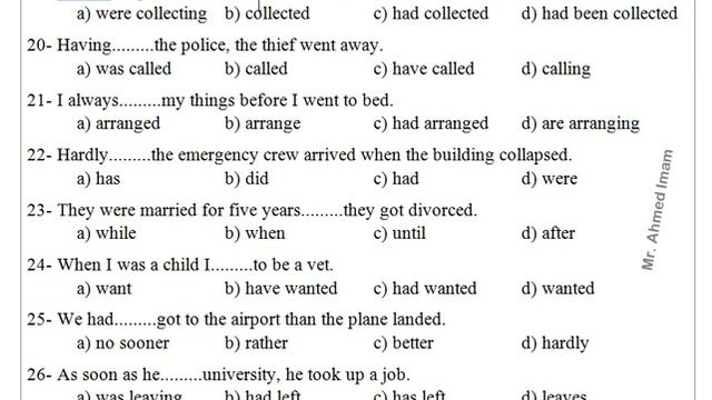 past perfect Exercises Ahmed Imam смотреть онлайн