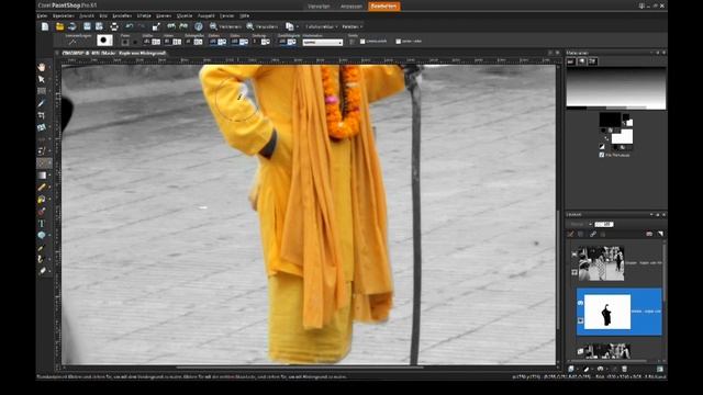Corel PaintShop Pro X4 Tutorial - BW Conversion + Color смотреть онлайн