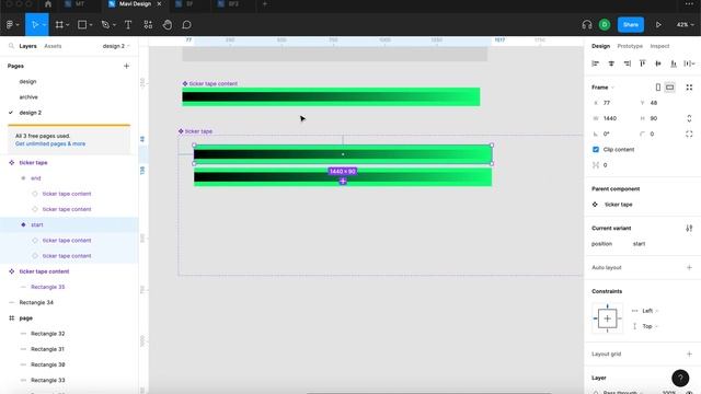 How to Set Up an Animated TICKER TAPE For Your Website in Figma (Animated Prototyping Tutorial) смотреть онлайн