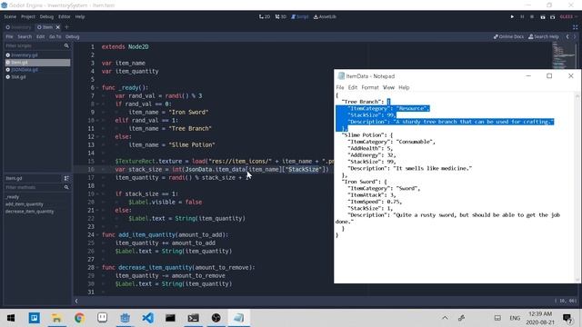 How to Make an Inventory System in Godot - Stacking Items (#2) смотреть онлайн