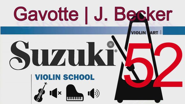 Gavotte | Piano Accompaniment Jean Becker | Suzuki Violin School | Volume 3 | 52 смотреть онлайн