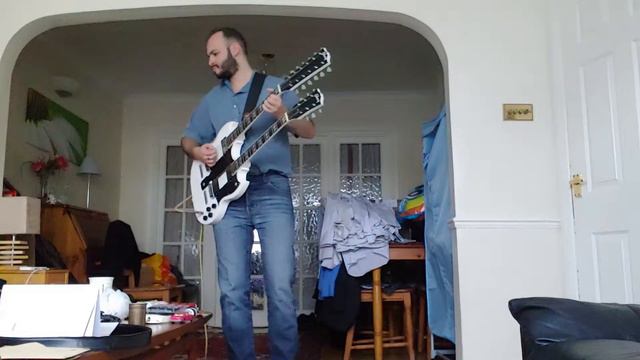 Stairway to Heaven guitar cover with Chinese double neck guitar смотреть онлайн