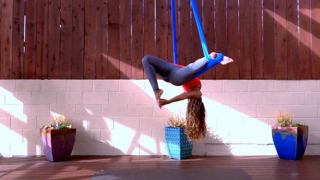 Aerial Yoga Advanced Pose: Tree Pose to Manta Ray смотреть онлайн