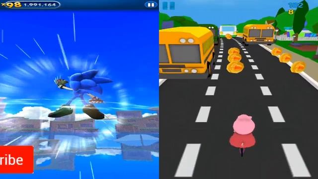 Sonic Dash vs Peppa Pig Adventure - Boscage Maze Sonic from Sonic Prime vs All Bosses Zazz Eggman смотреть онлайн