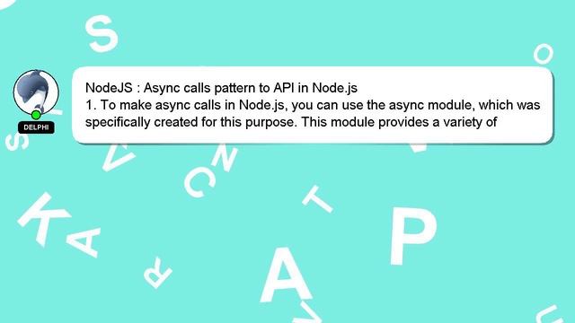 NodeJS : Async calls pattern to API in Node.js смотреть онлайн