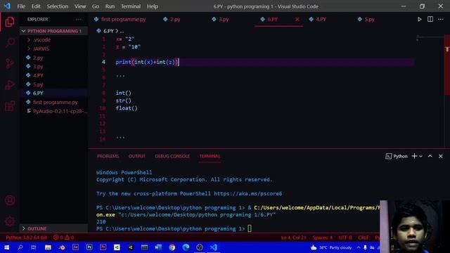 #6 PYTHON BASIC COURCE PYTHON TYPE CASTING #THECODERதமிழ் смотреть онлайн