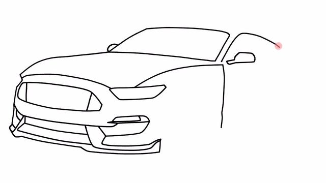 How to draw a car Ford Mustang Shelby GT350 2016 step by step easy sportcar смотреть онлайн