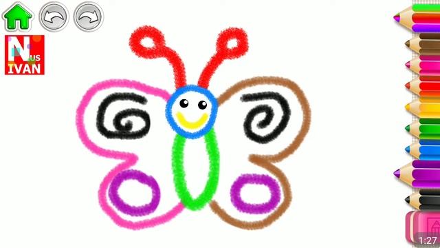 КАК НАРИСОВАТЬ БАБОЧКУ и БУКВУ Б - РИСУНКИ ДЛЯ ДЕТЕЙ / NUSIVAN GAMER смотреть онлайн