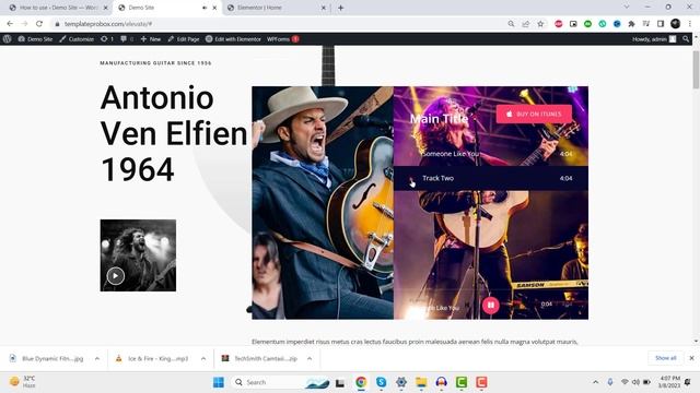 How to Add a MP3 Music Player in Elementor | Playlist elementor addone смотреть онлайн