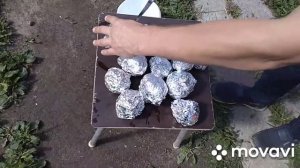 Запечённая картошка в фольге на углях ?