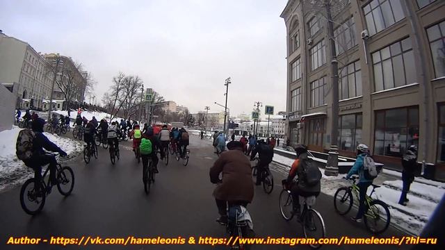 Зимний Велопарад 2018 / Winter Bike Parade 2018. MOSCOW. Sony Action Cam смотреть онлайн
