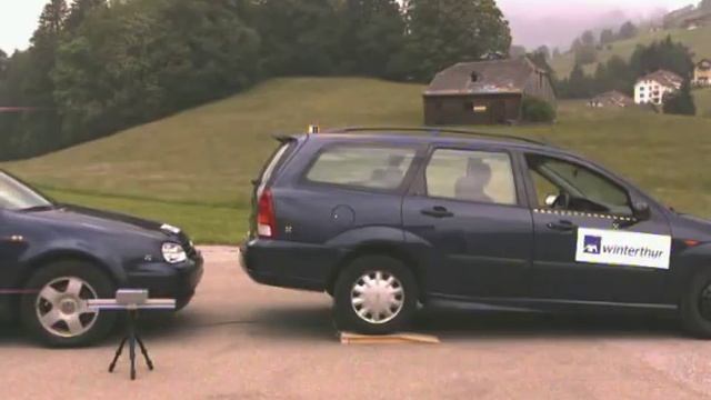 1999 Ford Focus Wagon Vs. 1999 Volkswagen Golf IV Low-Speed Rear Impact смотреть онлайн