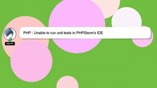 PHP : Unable to run unit tests in PHPStorm's IDE