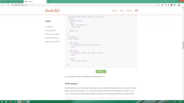 Free Code : sweetalert, sweetalert & php condition смотреть онлайн