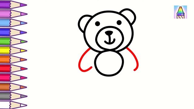 Как нарисовать МЕДВЕЖОНКА ИЗ ЦИФРЫ 8 | Раскраска для детей Животные из цифр | Coloring Kids смотреть онлайн