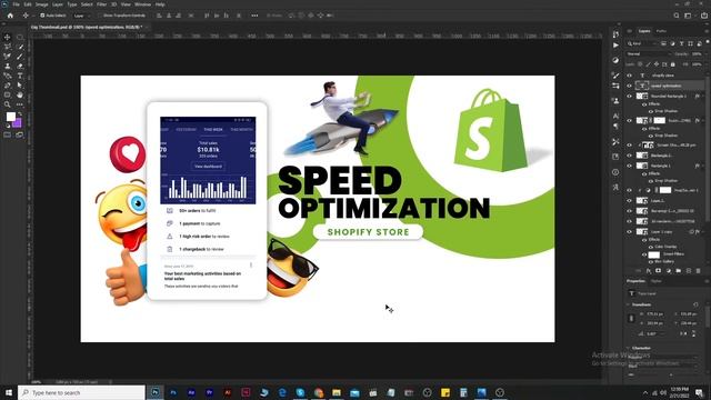How to Design Fiverr Gig Image "Shopify" in photoshop - Download Free Psd смотреть онлайн