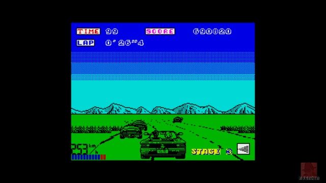 Outrun - On The ZX Spectrum 128K !! With Commentary