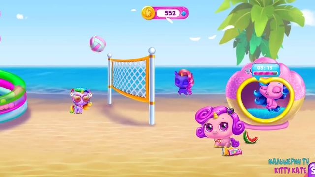 ?Милые пони ЕДИНОРОГИ?Салон красоты для малышей игре Kpopsies