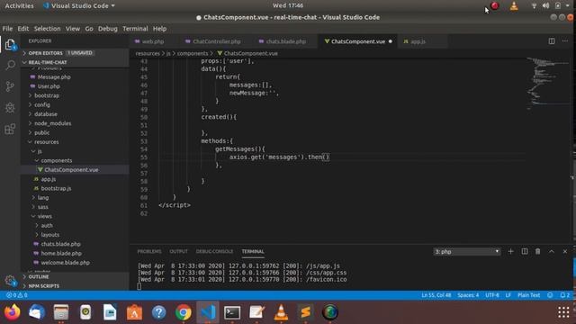 Part 5 Real Time Chat with LaravelWebsocket and Vue.js смотреть онлайн