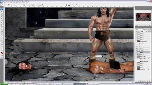 Barbarian / Death sword - Commodore 64 - photoshop remastering смотреть онлайн