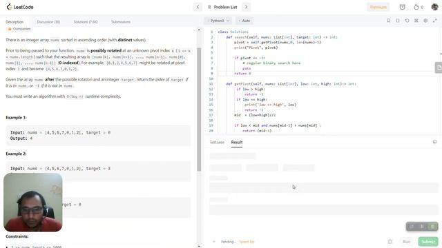 Search in rotated sorted array | Python | LeetCode смотреть онлайн