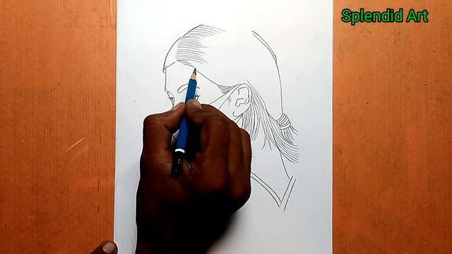 A Cute Girl Wearing a Face Mask - Pencil Sketch | Step by step Drawing | Splendid Art | Art video смотреть онлайн