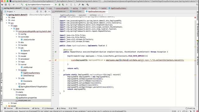 Generate summary/report using Tasklet in Spring Batch | Tasklet Part3 смотреть онлайн
