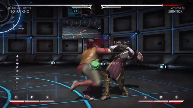 MK XL Bo'Rai Cho 27%+ Drunken Master PREPATCH meterless combos смотреть онлайн