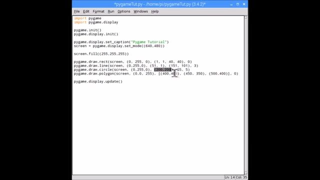 Drawing shapes, writing text and showing images on pygame.display смотреть онлайн