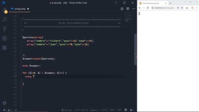 Array Multidimensional | Curso de Php7 y Mysql desde cero | Capitulo 13 смотреть онлайн